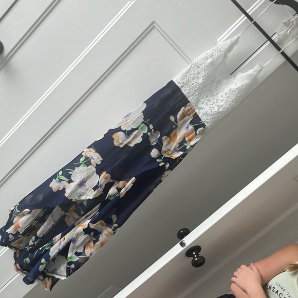 Gorgeous Silk and Lace Dress - Picture 3 of 5